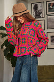 Crochet Patchwork Pullover Sweater