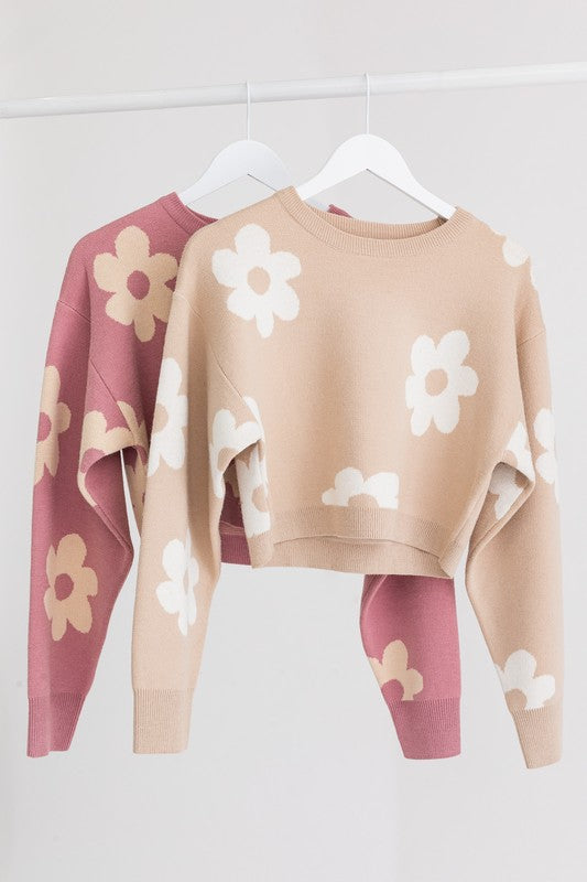 Daisy Crop Sweater