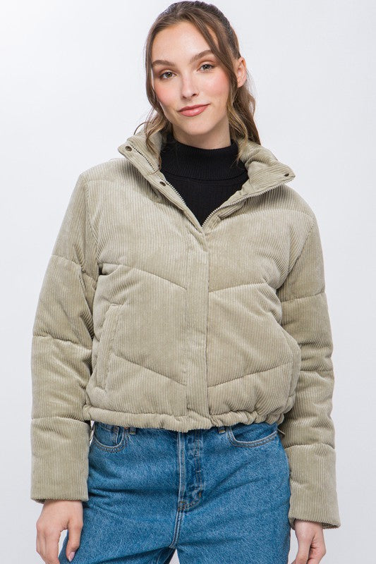 Corduroy Puffer Jacket