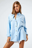 Fringed Hem Letter Shirt