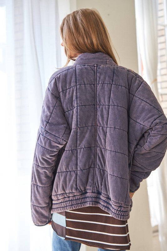 Washed Soft Quilting Jacket