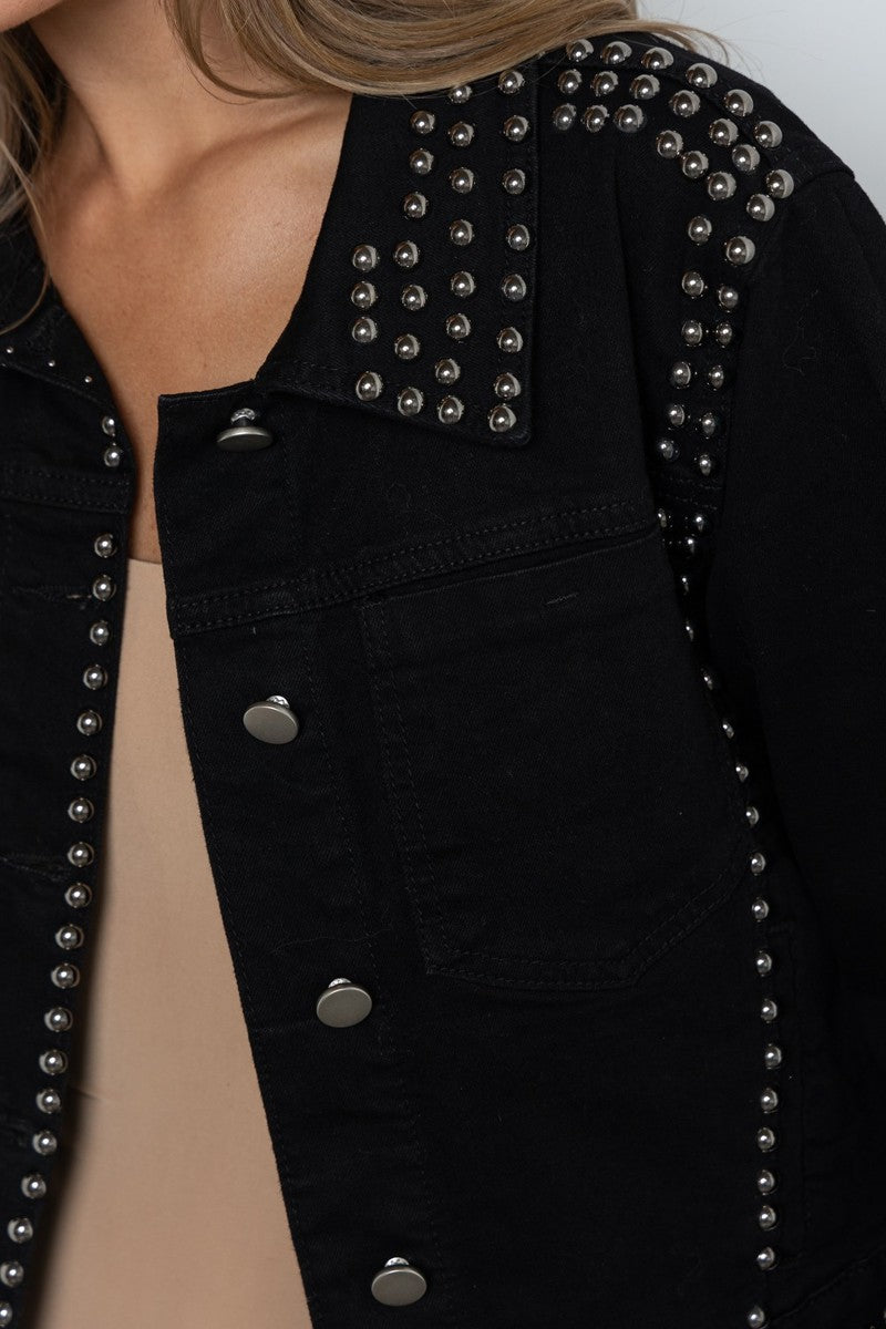 Studded denim jacket