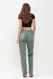 Mid Rise Straight Cargo Jeans