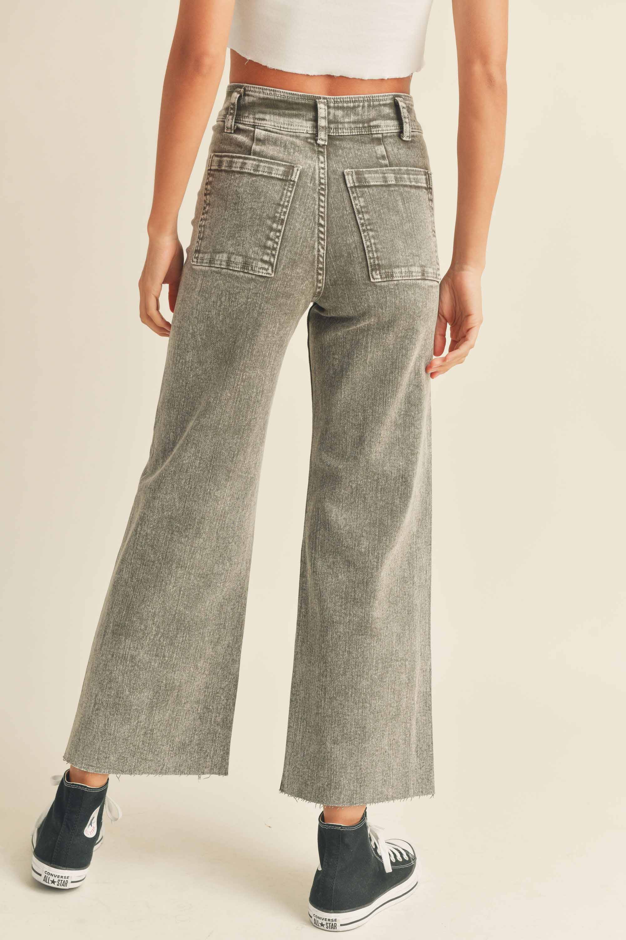 WIDE LEG DENIM PANTS