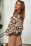 Crochet Patchwork Pullover Sweater